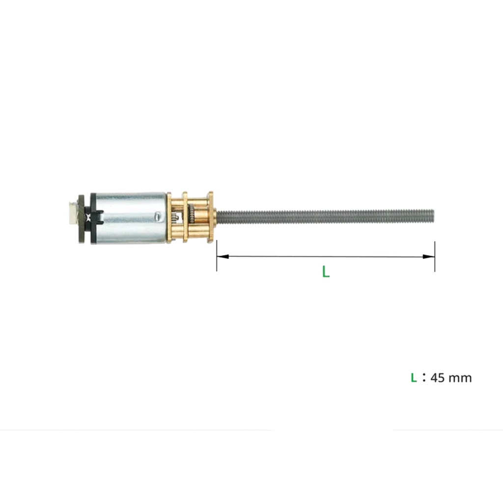 N20 M3x45 Motor de Engranaje Reductor con Eje Roscado 1000RPM Bambu Lab