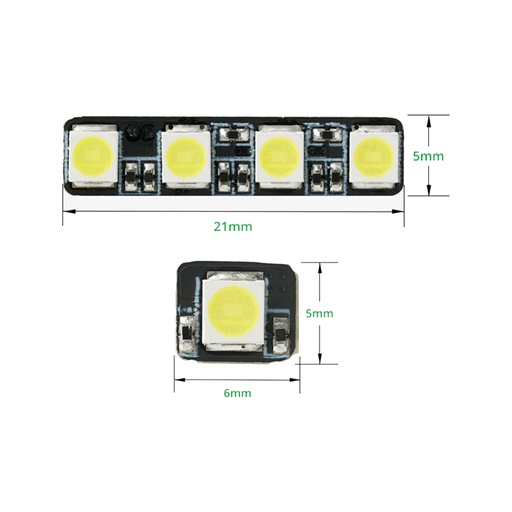 [B-KB001] LED Board 5V-3030 con Conector SH1.0 Bambu Lab (5UND)
