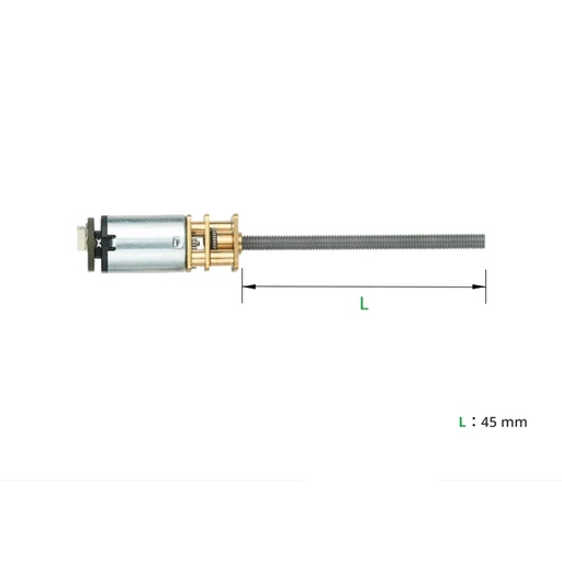 [B-LA006] N20 M3x45 Motor de Engranaje Reductor con Eje Roscado 1000RPM Bambu Lab