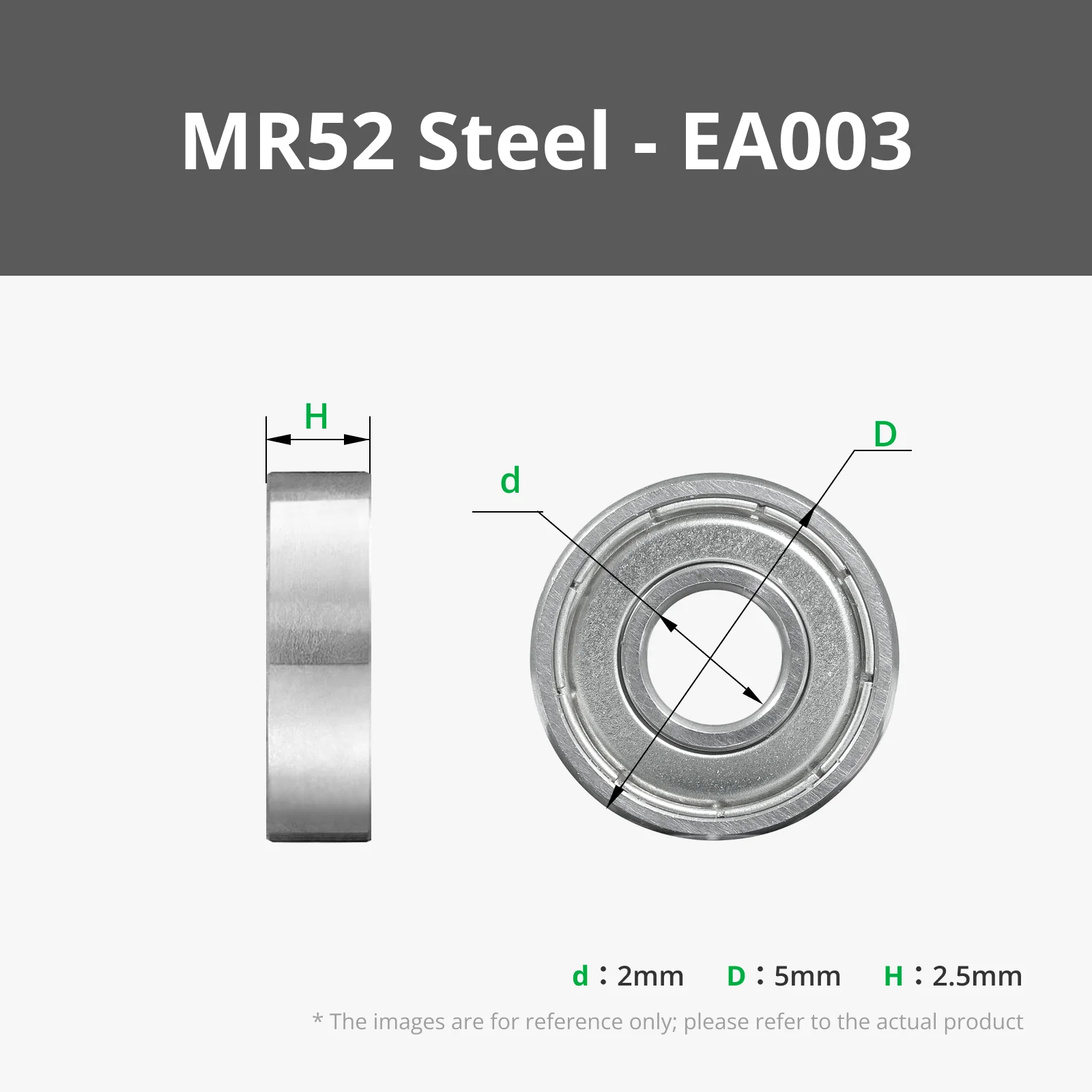 [EA003] Rodamiento de Bola de Acero MR52 Bambu Lab - 6UND